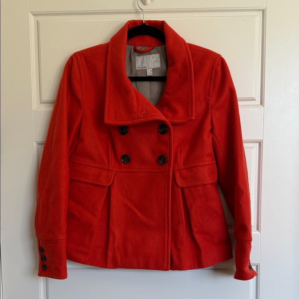 Women's Orange  Peacoat size Medium